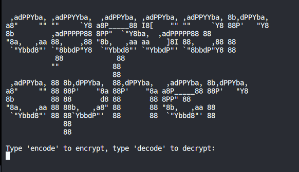 A screenshot of a python coding app using text to create the title 'Caesar Cipher'.